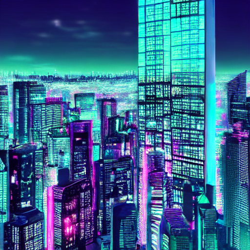 AI Image - A Neon city Images