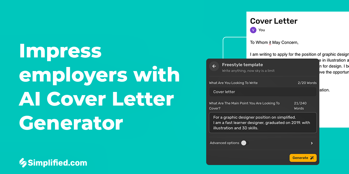 cover letter generator free no sign up
