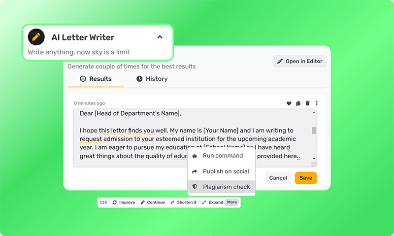 Best AI Letter Writer Tool