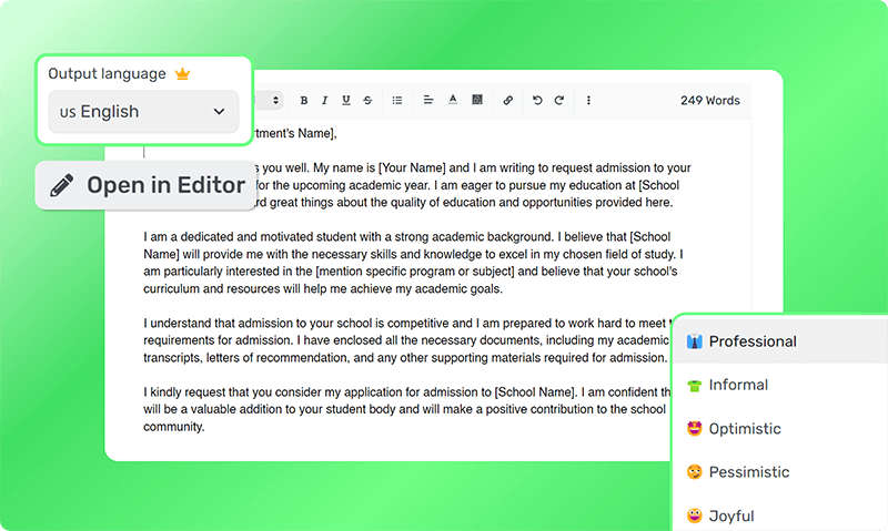 AI Letter Writer Tool