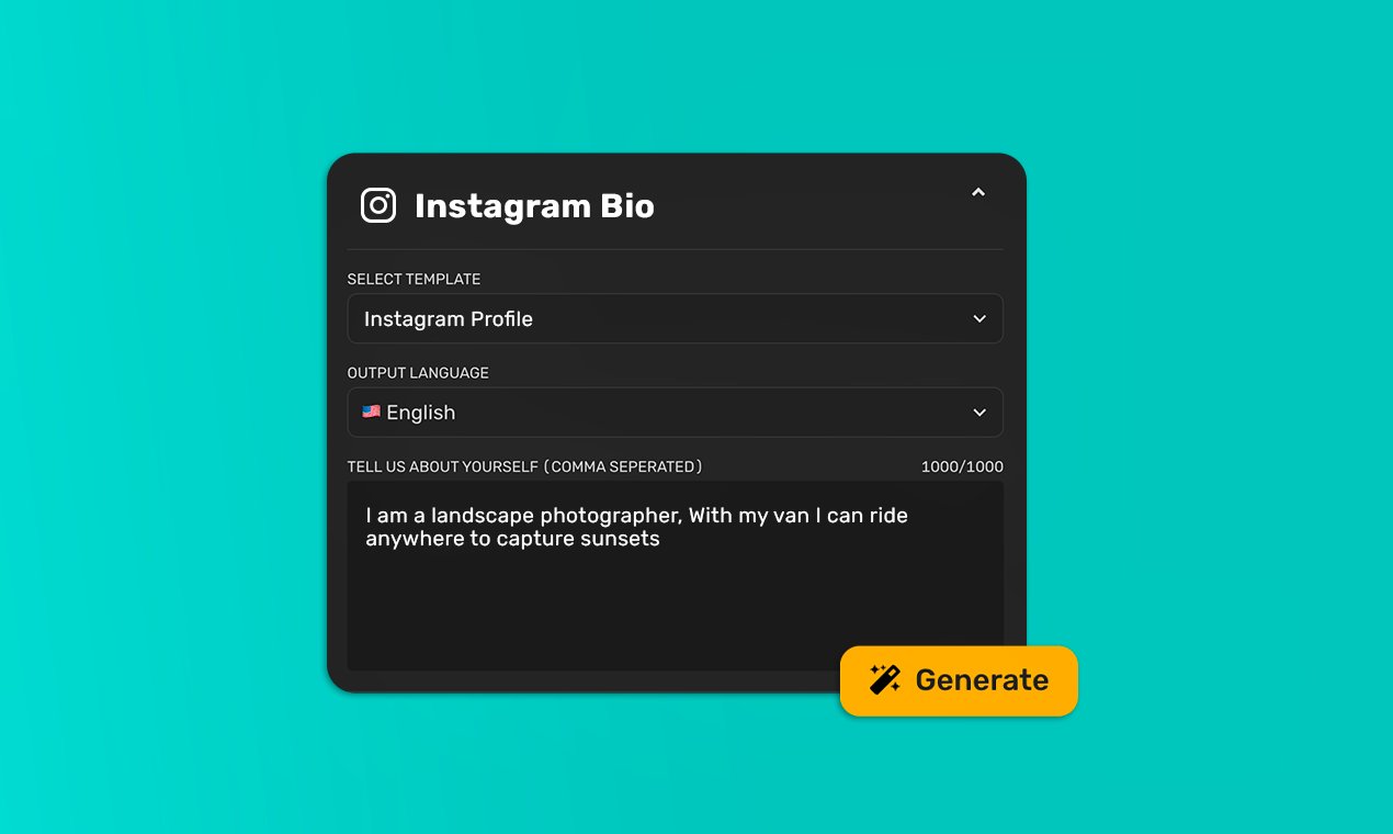 Nó giúp đơn giản hóa quá trình tạo chữ cho bio Instagram và giúp bạn tiết kiệm thời gian nhiều hơn. Hơn nữa, trình tạo chữ đơn giản cho bio Instagram sẽ giúp bạn tạo nên những ý tưởng chữ viết độc đáo và thu hút sự chú ý của khách hàng.