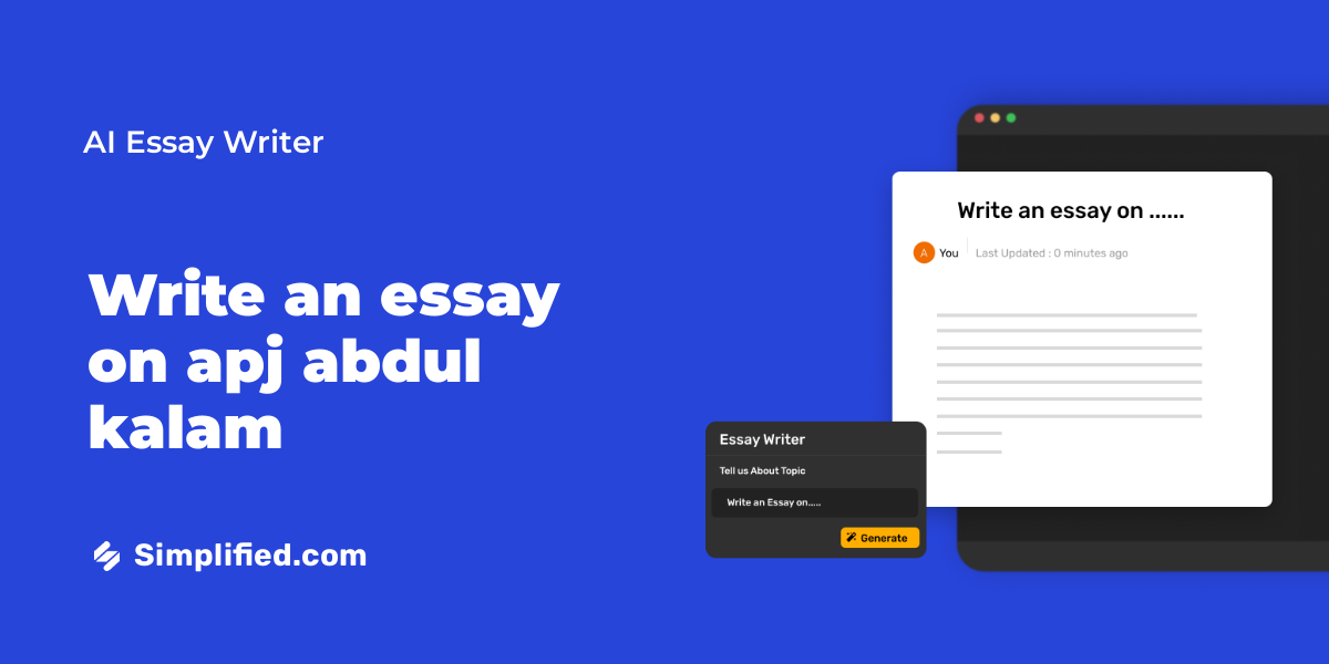 write an essay on apj abdul kalam