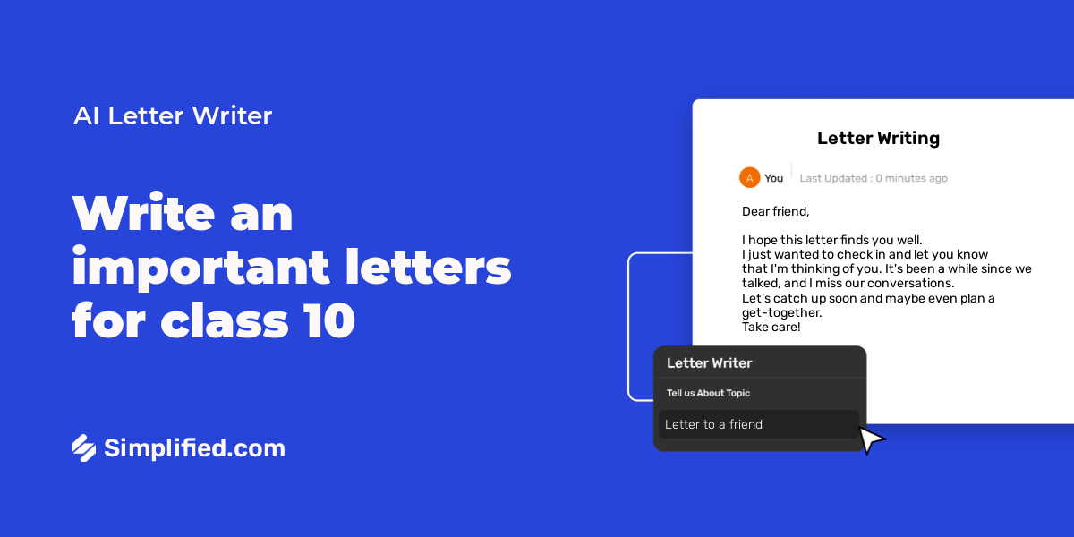 Important Letters For Class 10