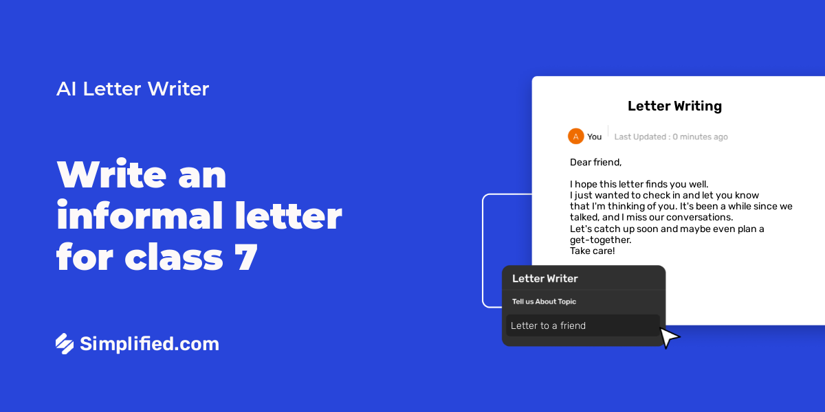 write-informal-letter-for-class-7-in-seconds