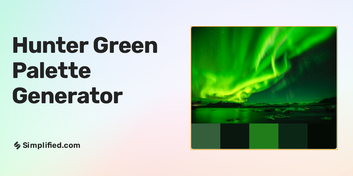 Generate hunter green color palette in seconds