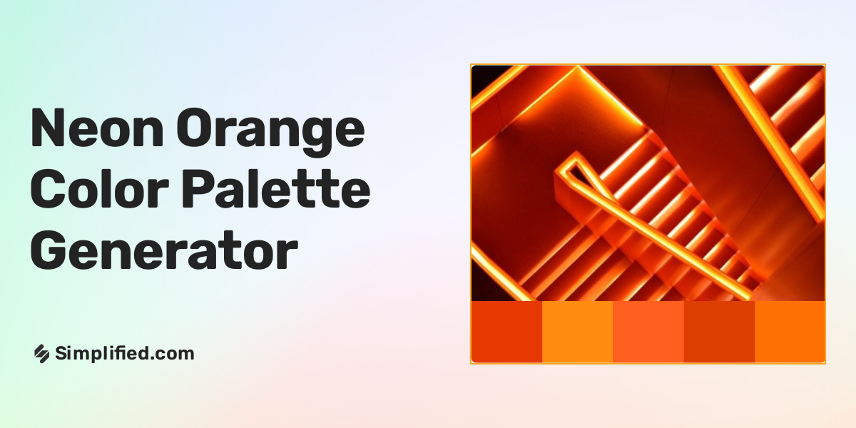 Generate neon orange color palette in seconds