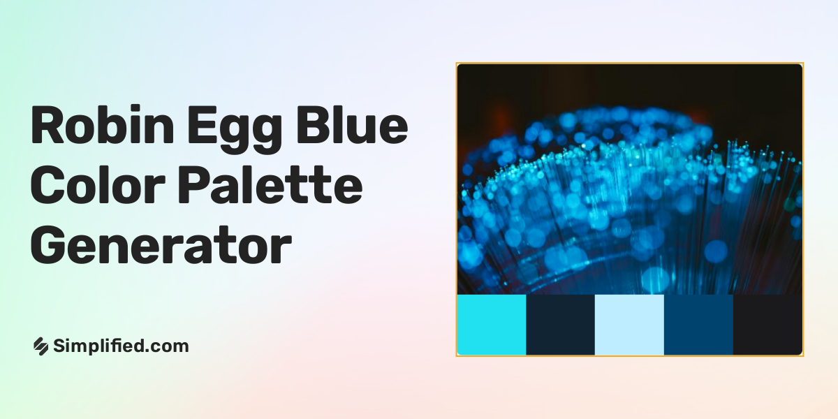 Generate robin egg blue color palette in seconds