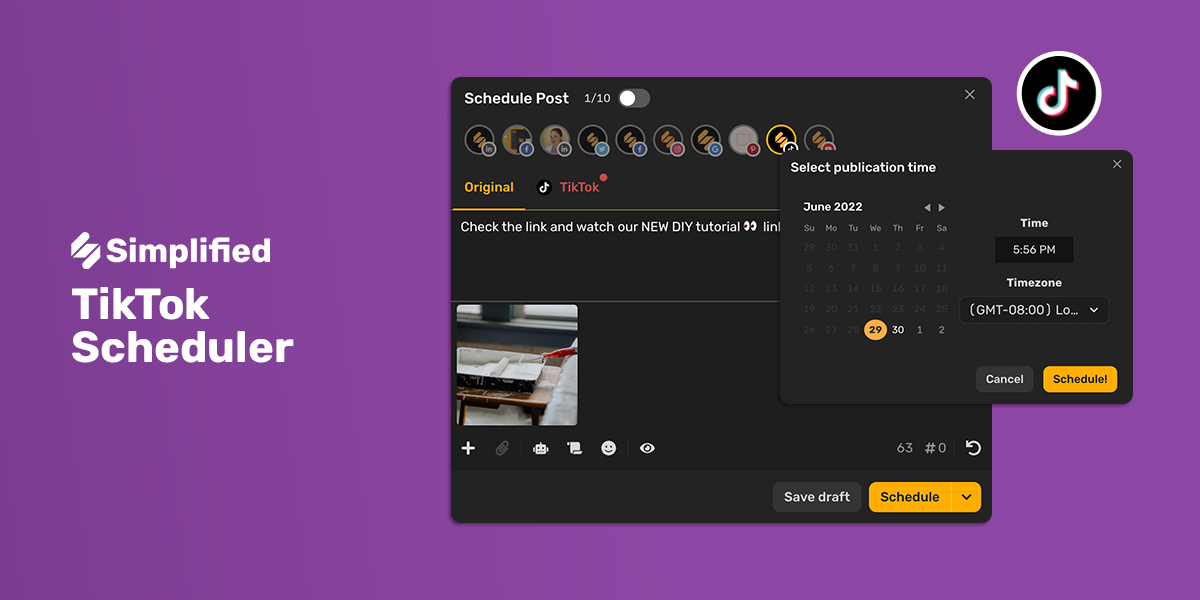 vista social tiktok scheduler