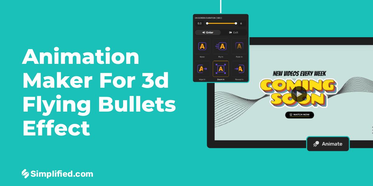 Rotating Bullet Animation AI Photo Animation for 3d Flying Bullets Effect