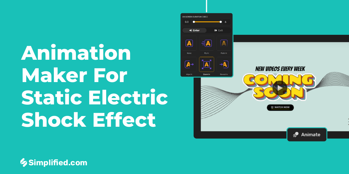 AI Photo Animation for Static Electric Shock Effect