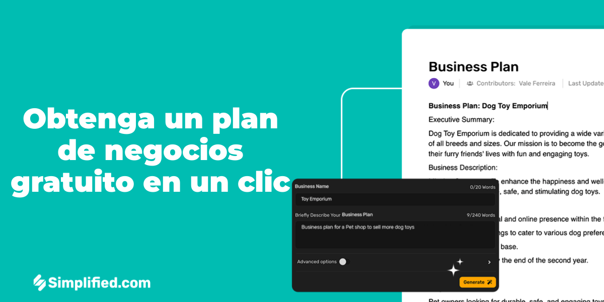 ¡Genere un plan de negocios gratuito para cafetería en 1 clic!
